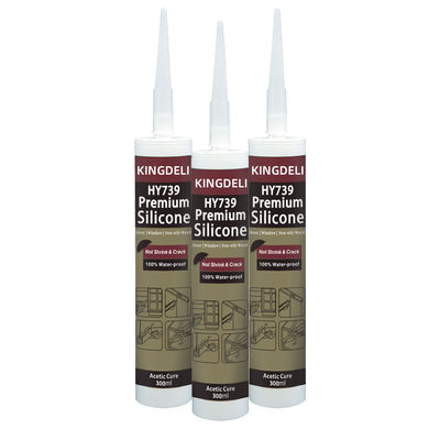 Flexible Clear Acetic Cure Silicone Sealant Waterproof Tack Free ODM