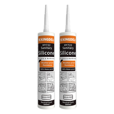Sanitary Exterior Silicone Sealant Clear Mildew Proof For Lavatories